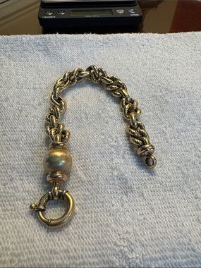 Vintage 14K Yellow Gold Byzantine Chain Bracelet